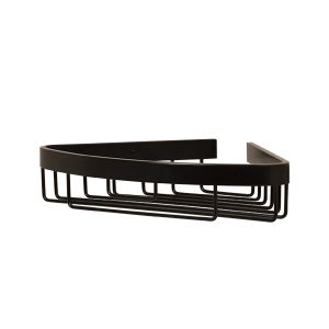 Croydex Corner Basket Alum Chunk Black