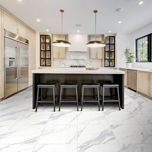 Statuario Venato POL Grès Porcelain Floor Tile 600x600mm (1.44m2)