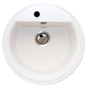 Abode Synchronist Prep Bowl Granite White 500mm