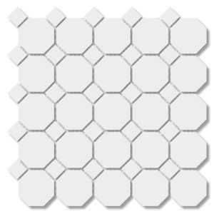 Octagon Matt White Porcelain Mosaic 310x310mm