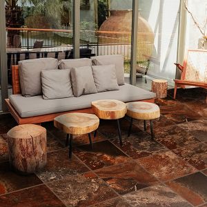Valley Slate Extruded Grès Porcelain Floor Tile 1st 420x420mm 1.59m2