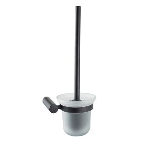Evox Cappella Round Toilet Brush & Holder Stainless Steel Black