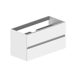 Evox Cancun Double Drawer Vanity White 1000mm