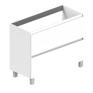 Evox Centrum Double Drawer Floor Standing Vanity white 1000mm