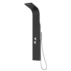 Evox Waterfall Shower Column & Handshower Kit Black