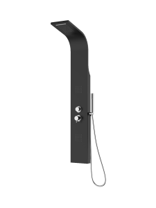 Evox Waterfall Shower Column & Handshower Kit Black