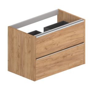 Evox Albion Double Drawer Vanity Oak Cambrian 600mm