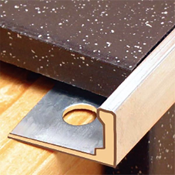 Aluminium Straight Edge Natural 22.5x2500mm | Tile Africa