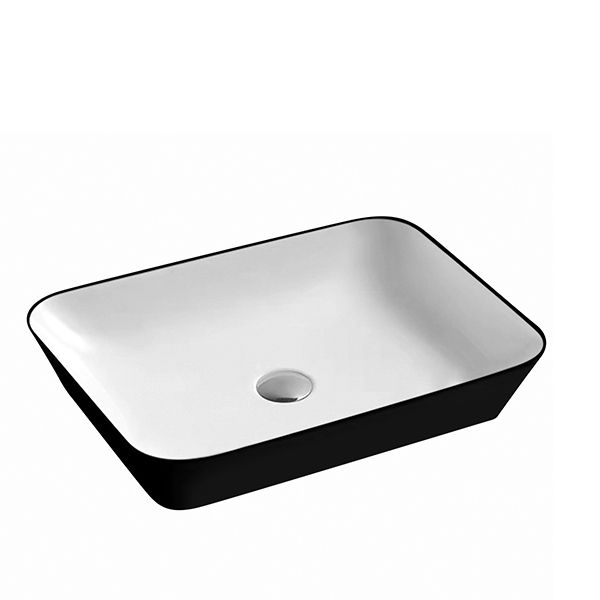 chato　 Nuvo Axis Rectangular Counter Top Basin Black 555x400x110mm | Tile