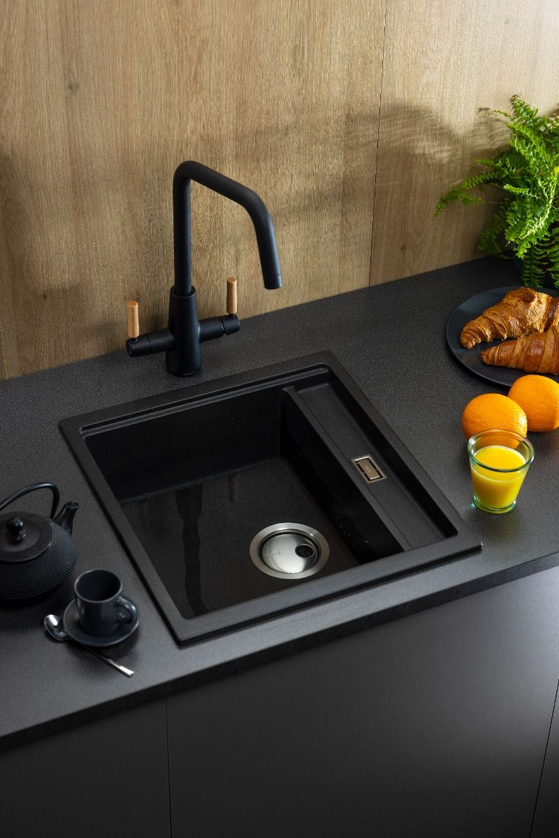 Abode Pronteau Scandi-X Sink Mixer 4-in-1 Spout Matt Black | Tile