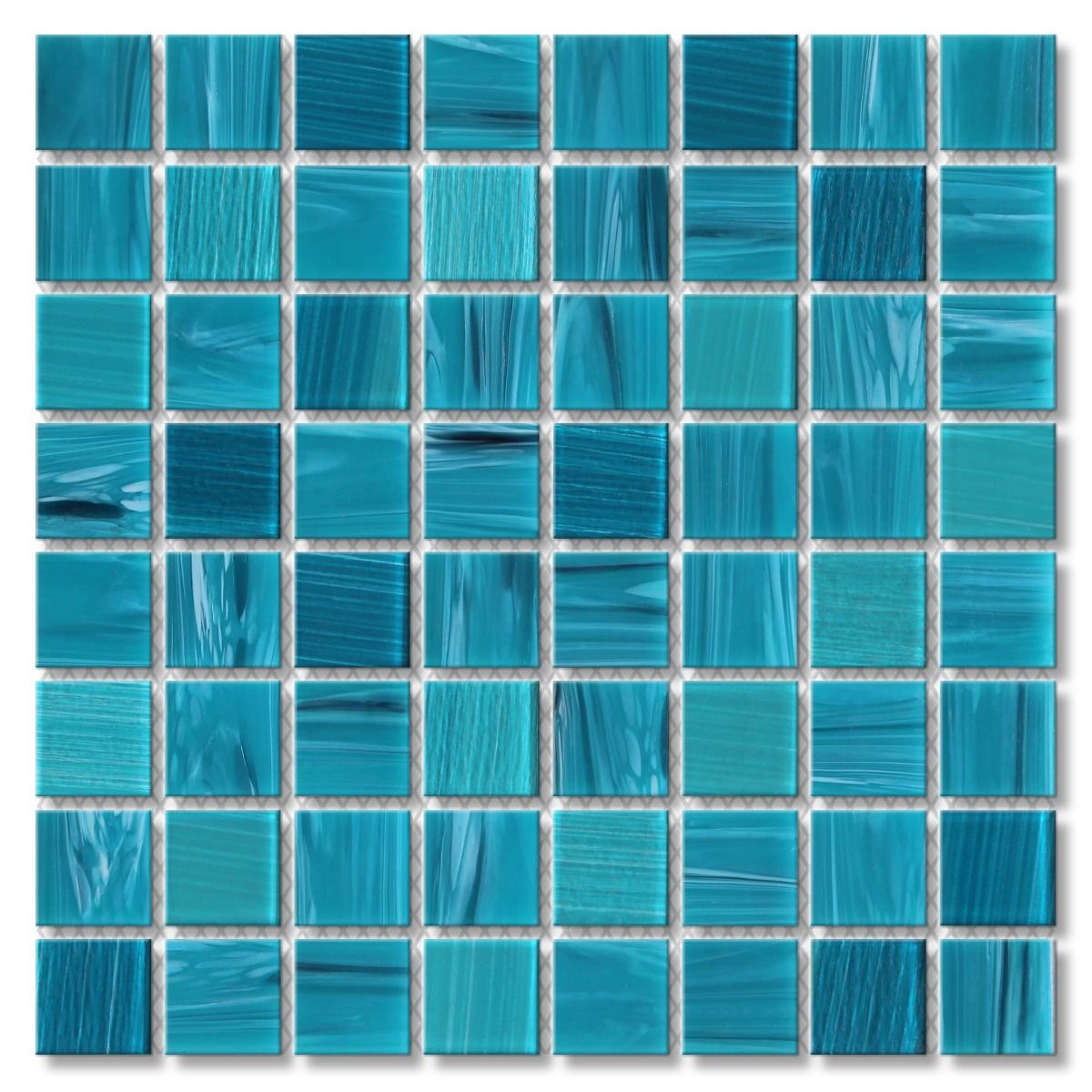 Ocean Blue Glass Mosaic 304x304mm | Tile Africa Ocean Blue Glass Mosaic 304x304mm | Tile Africa