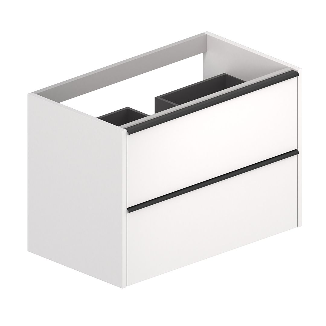 ワンエィティ Evox Albion Double Drawer Vanity White 600mm | Tile Africa