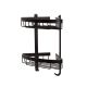 Croydex 2 Tier Corner Basket Aluminium Chunk Black