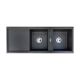 Abode Synchronist Double Bowl Sink Granite Black 1160mm