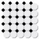 Octagon Black and White Porcelain Mosaic 310x310mm