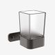 Bodie Onyx Square Tumbler & Holder Basket Black