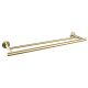 Evox Cadenza Stainless Steel Double Towel Rail 600mm Brushed Gold