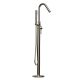 Nuvo Round Freestanding Bath Mixer with Hand Shower Brushed Nickel