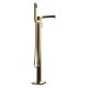 Nuvo Square Freestanding Bath Mixer with Hand Shower Brushed Gold