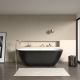 Nuvo Virtuo Oval Freestanding Acrylic Bath Black 1700x750x580mm