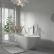 Nuvo Virtuo Oval Freestanding Acrylic Bath White 1700x750x580mm