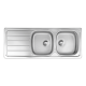 Franke Nevada NDN621 Double Bowl Sink SS 1160x460x145mm