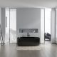 Nuvo Voluta Freestanding Acrylic Bath Gloss Black 1700x590x800mm