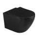 Nuvo Virtuo Wall Hung Pan Soft Round Matt Black