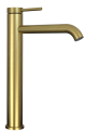 Evox Aqualin Round High Basin Mixer Brushed Gold