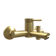 Evox Aqualin Round Bath Mixer with Handshower Kit Brushed Gold