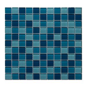 Aquatic Blend Glass Mosaic 300x300mm
