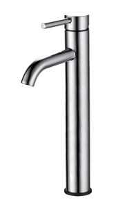 Nuvo Arc High Basin Mixer Chrome with Black Dome Cover &amp; Base Ring