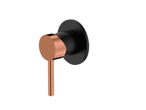 Nuvo Arc Concealed Mixer Black with Copper Handle