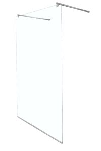 Waterfall Coral Dual-Entry Walk-In Island Panel Chrome 1200x2000x8mm