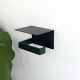 Blocks Paper Holder with Shelf Square Matte Black