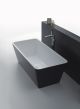 Evox Iris Rectangular Freestanding Bath Gloss Black 1700x800x600mm