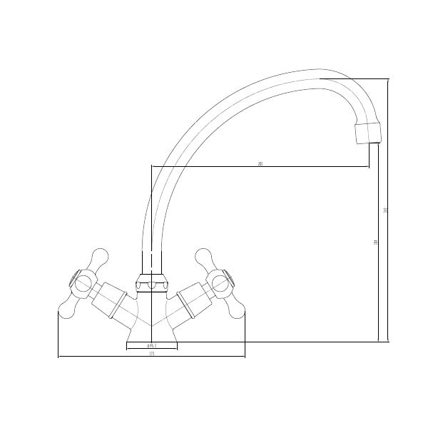 Evox Victoria Sink Mixer Deck-Mounted Chrome | Tile Africa