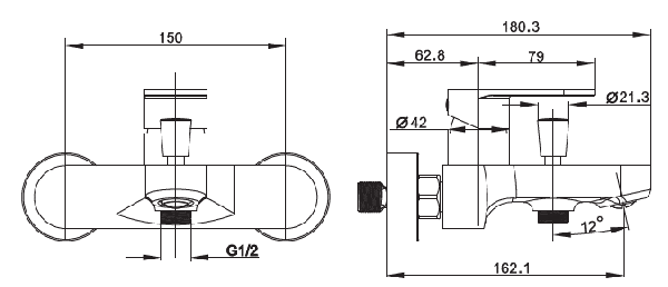 Evox Caspian Bath Mixer With Handshower Kit | Tile Africa