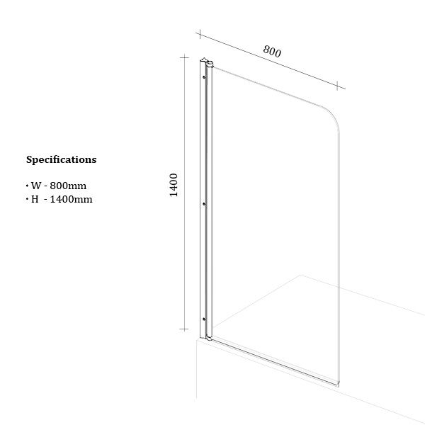 Evox Sable Frameless Bath Screen | Tile Africa