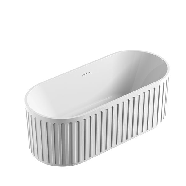Nuvo Flauto Freestanding Acrylic Bath Matt White 1695x580x795mm